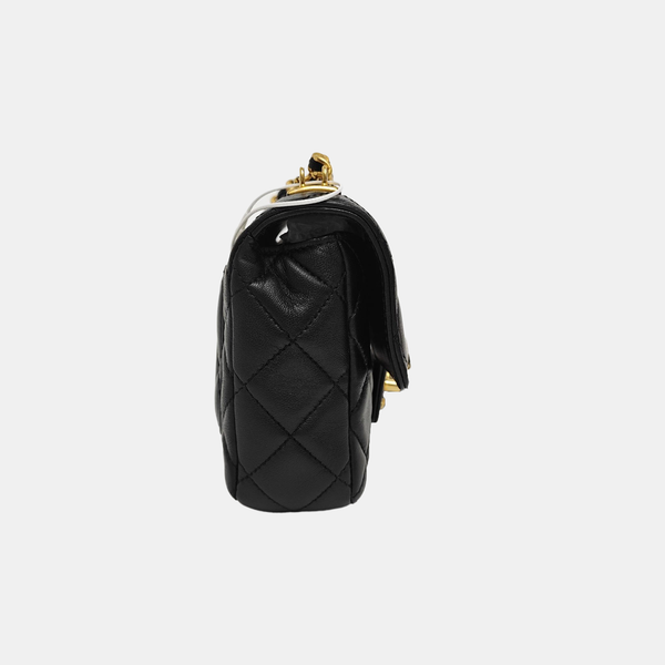 Quilted Lambskin Mini Black