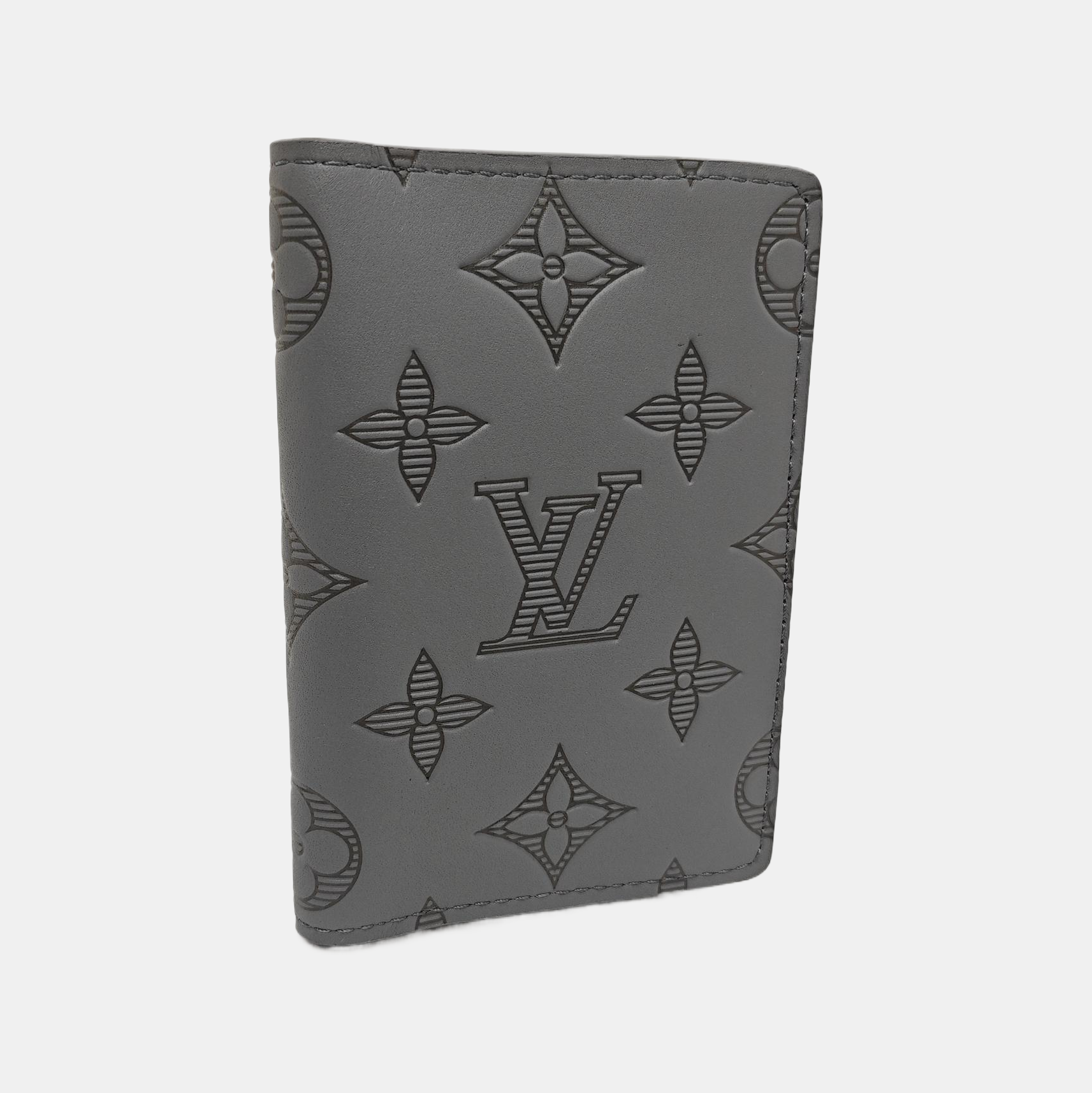 SLENDER Monogram Calfskin Gray Card Holder