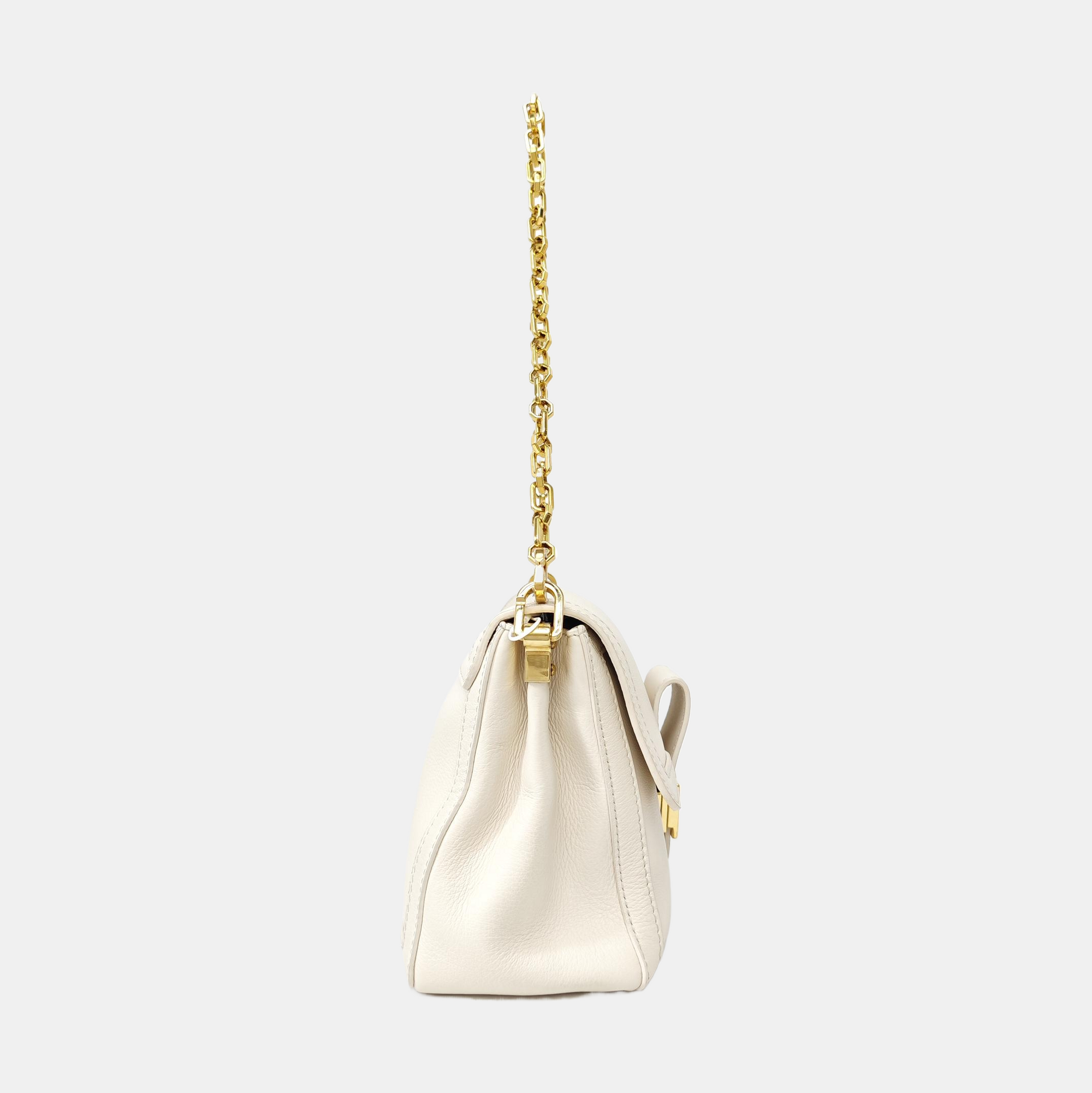 DAUPHINE MM Calfskin White