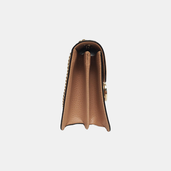 Interlocking G Small Calfskin Beige