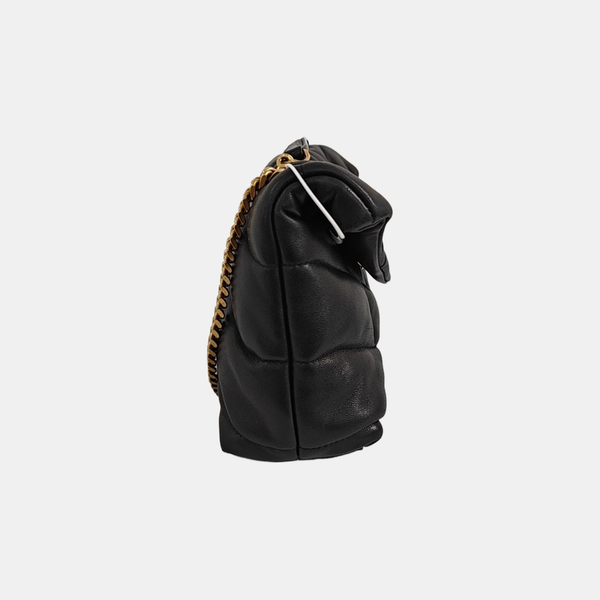 PUFFER Mini Chevron Lambskin Black