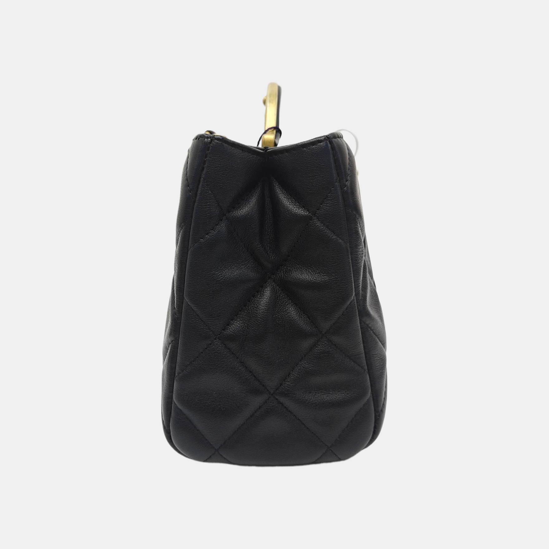 Quilted Lambskin Shoulder Bag Small Black