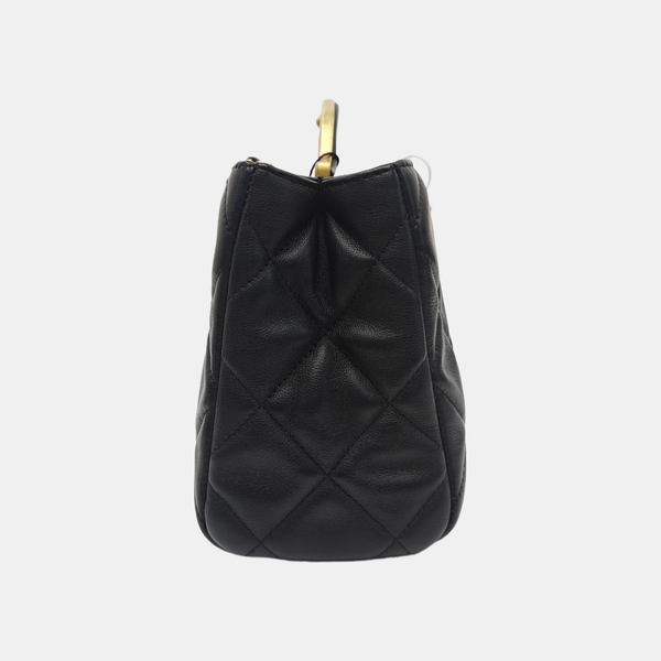 Quilted Lambskin Shoulder Bag Small Black