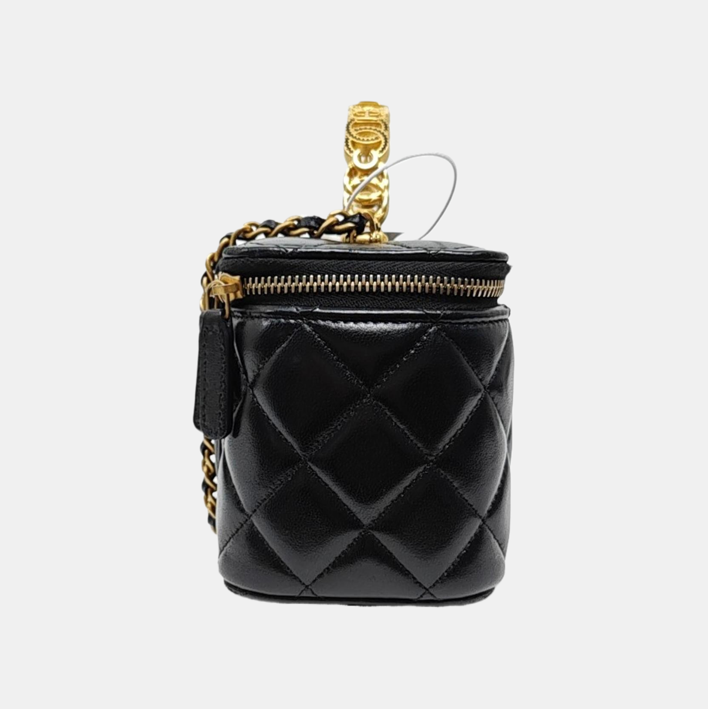 Authenticated pre-owned  VANITY CASE Quilted Lambskin Black - Shoulder Bag at Looply