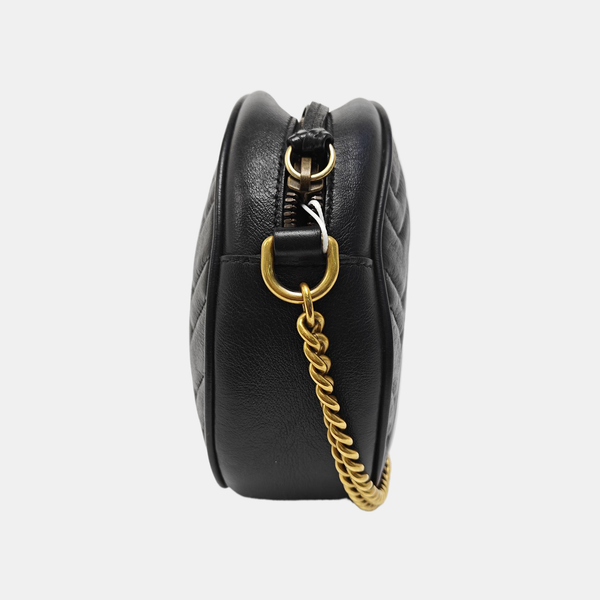 GG Marmont Mini Quilted Calfskin Black