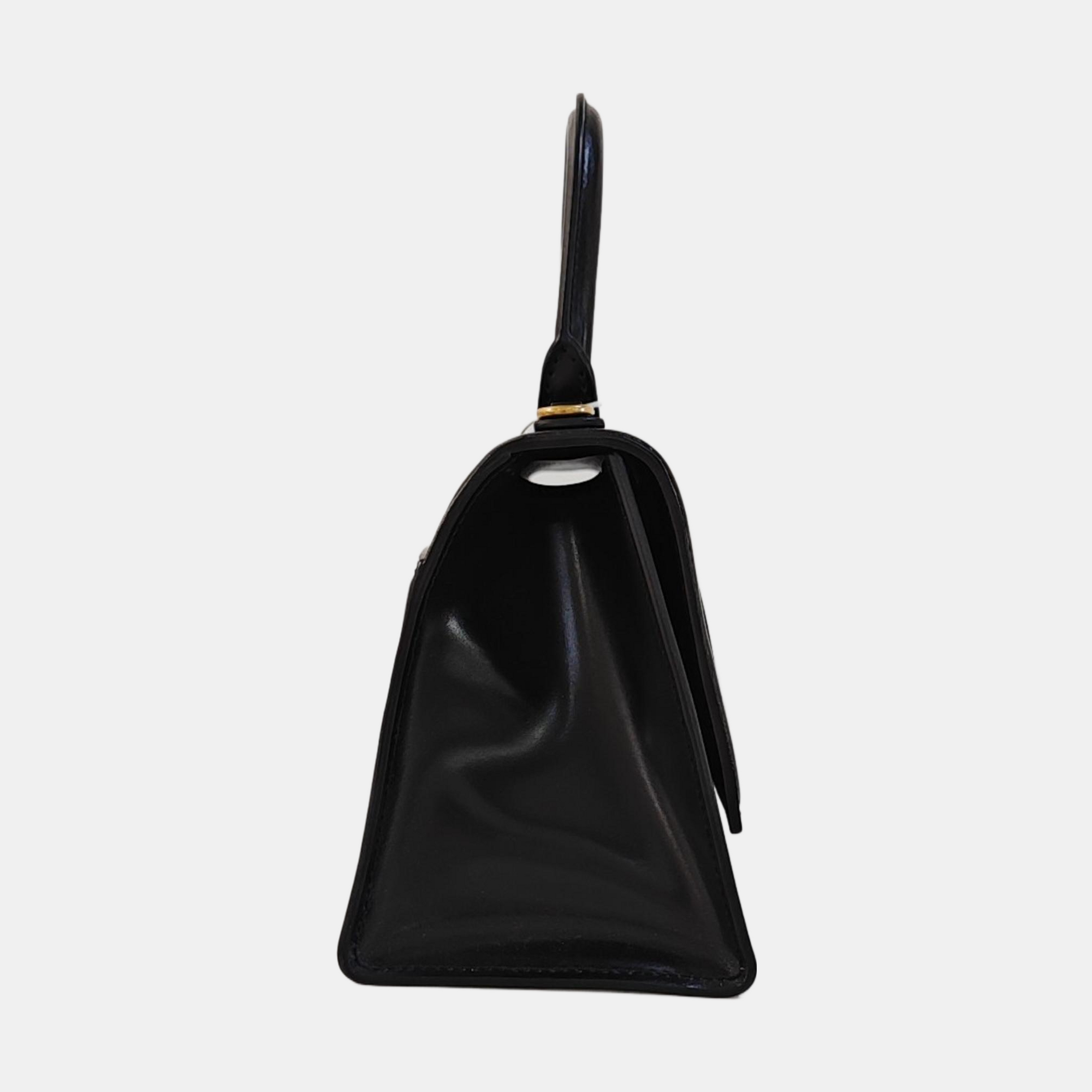 Hourglass S Calfskin Black