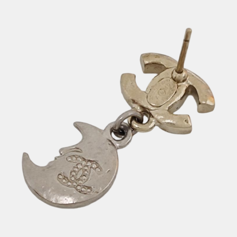CC Logo Metal Gold Earrings
