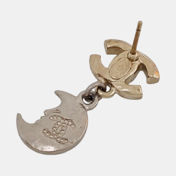 CC Logo Metal Gold Earrings