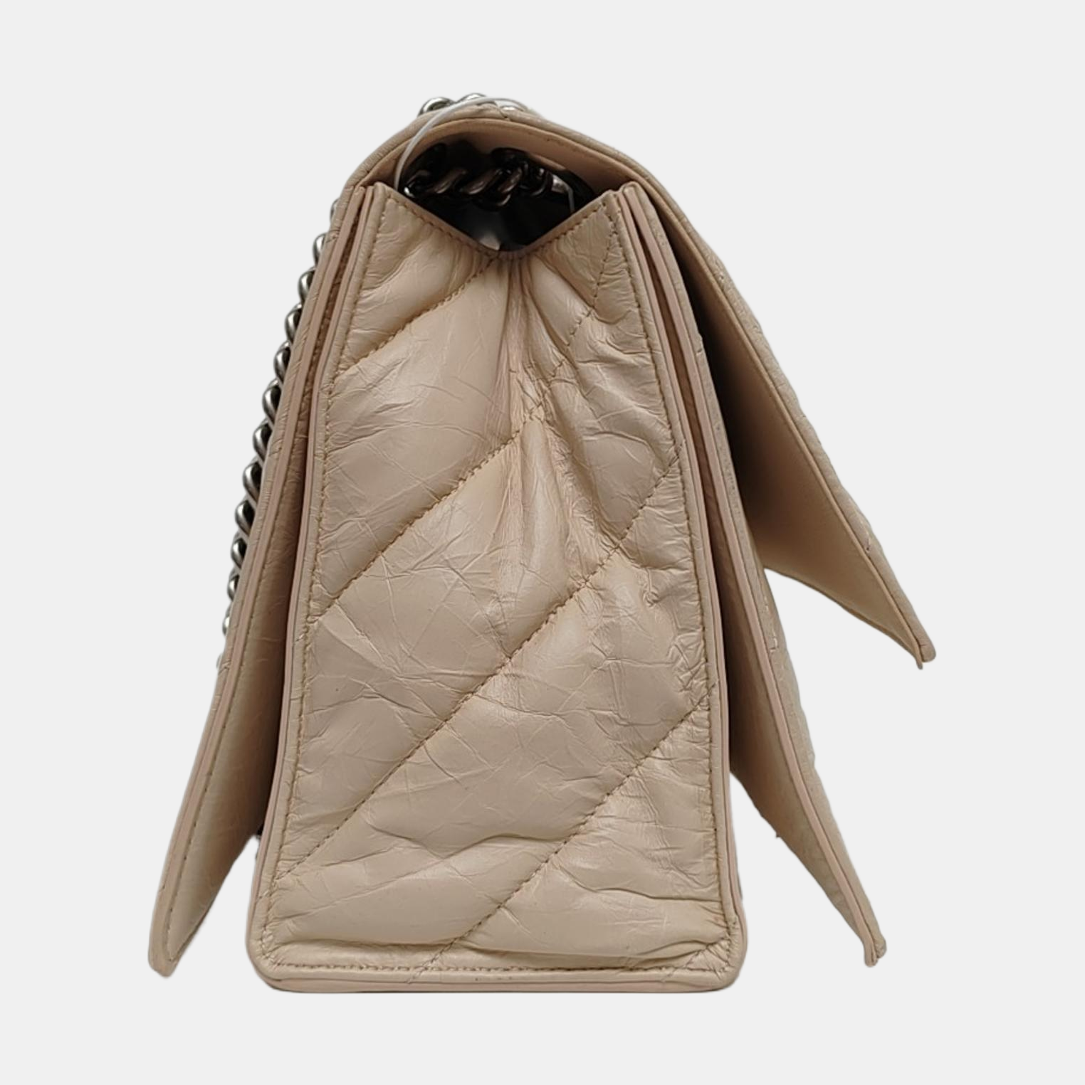 Crush Medium Quilted Calfskin Beige