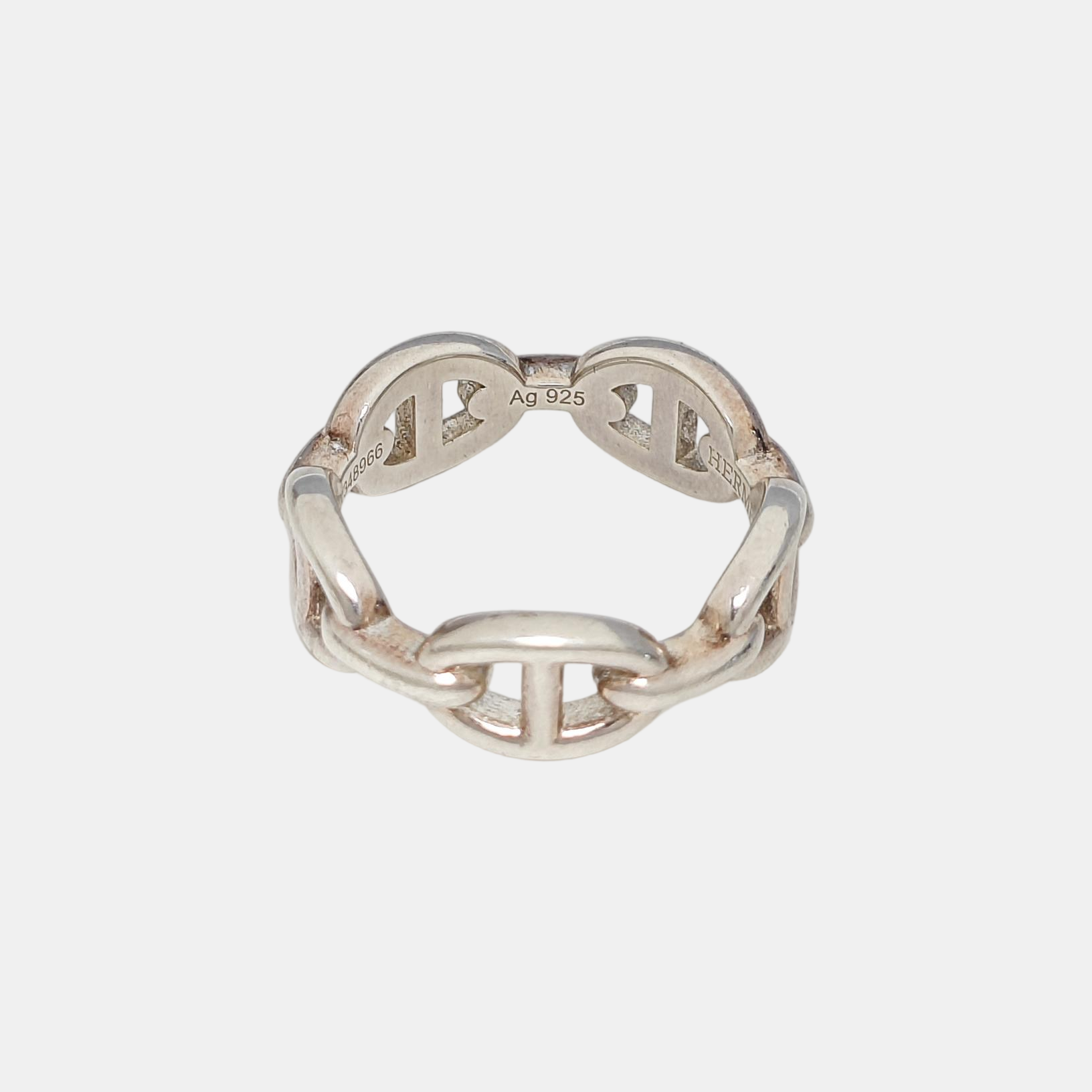 Chaine D'ancre Enchainee 925 Sterling Silver Ring EU 56