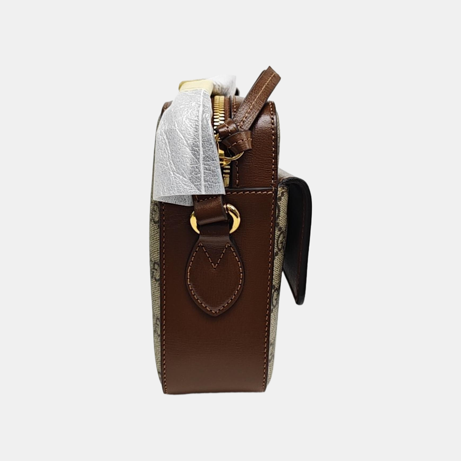 Horsebit 1955 Small Coated Canvas Beige