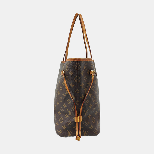 NEVERFULL MM Monogram Coated Canvas Brown