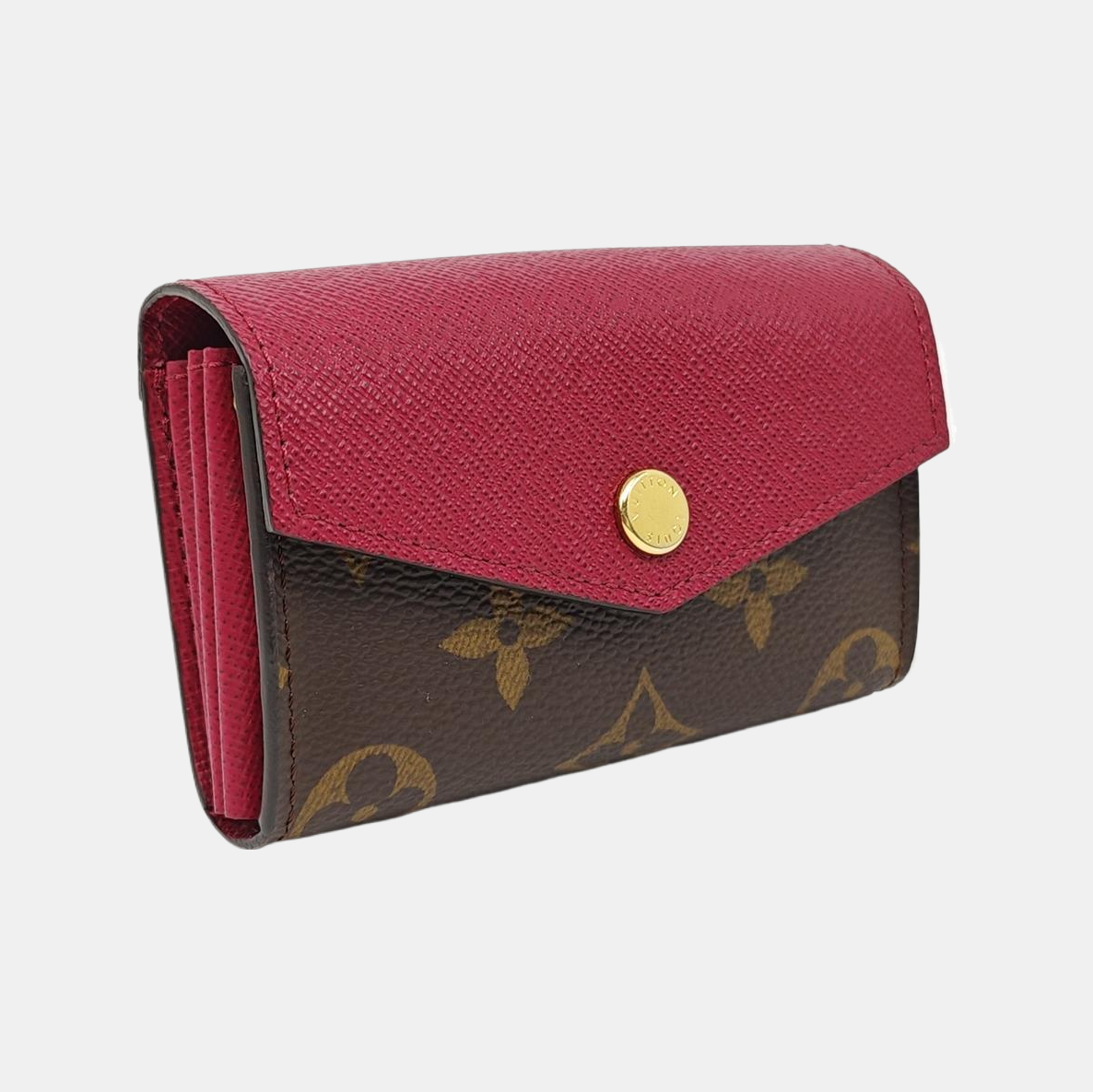 SARAH Monogram Coated Canvas Brown Card Holder