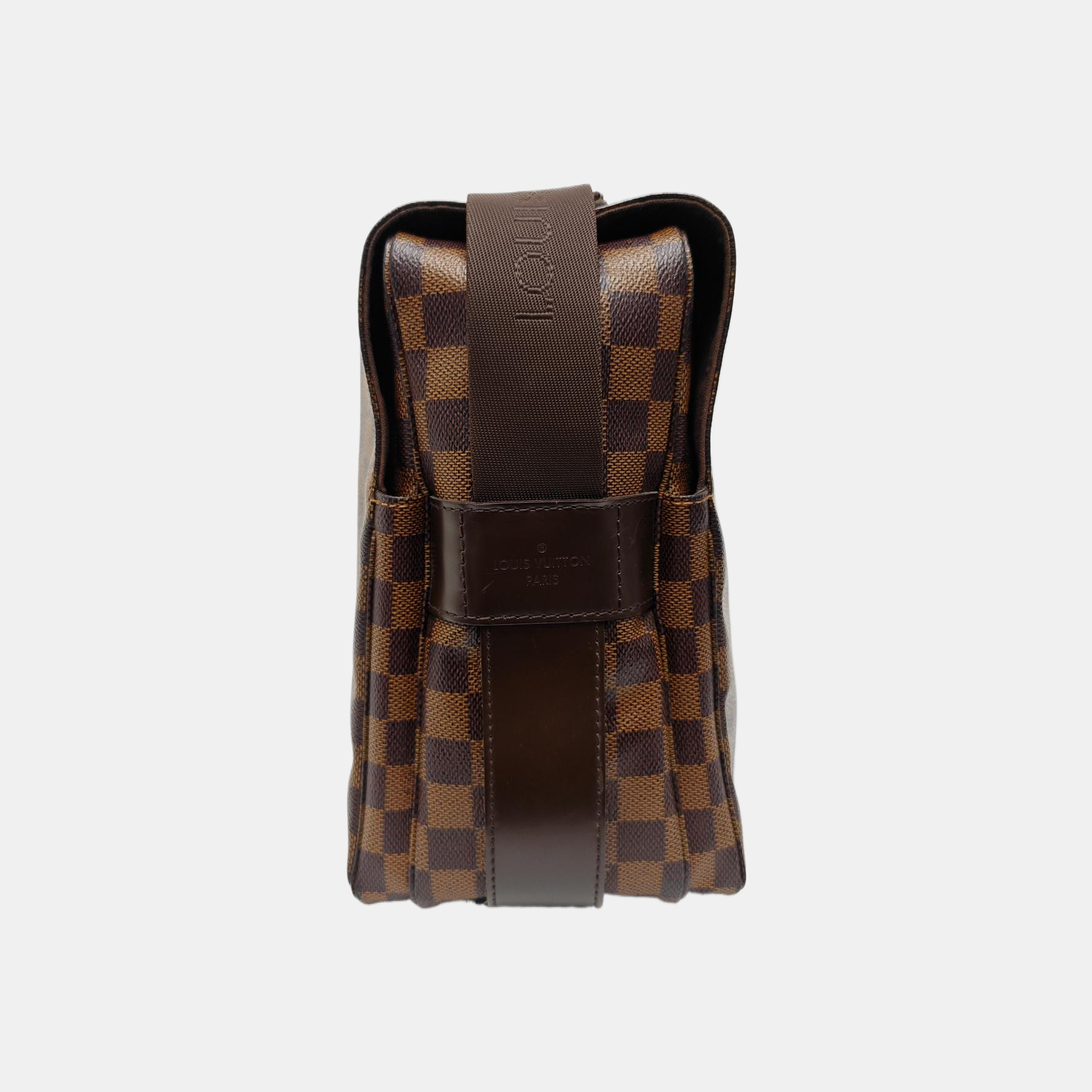NAVIGLIO MM Damier Ebene Coated Canvas Brown