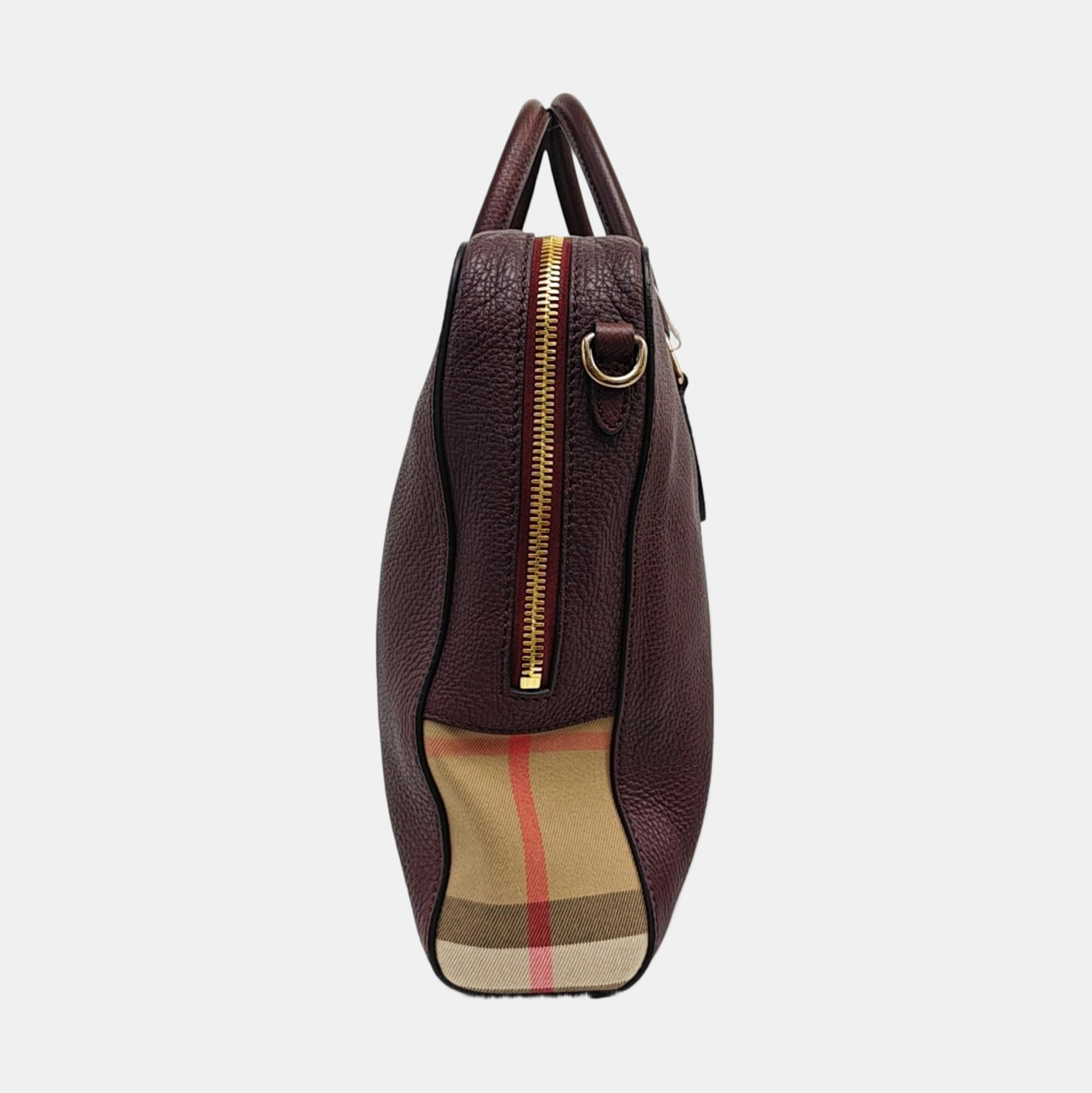 Calfskin Top Handle Bag Purple