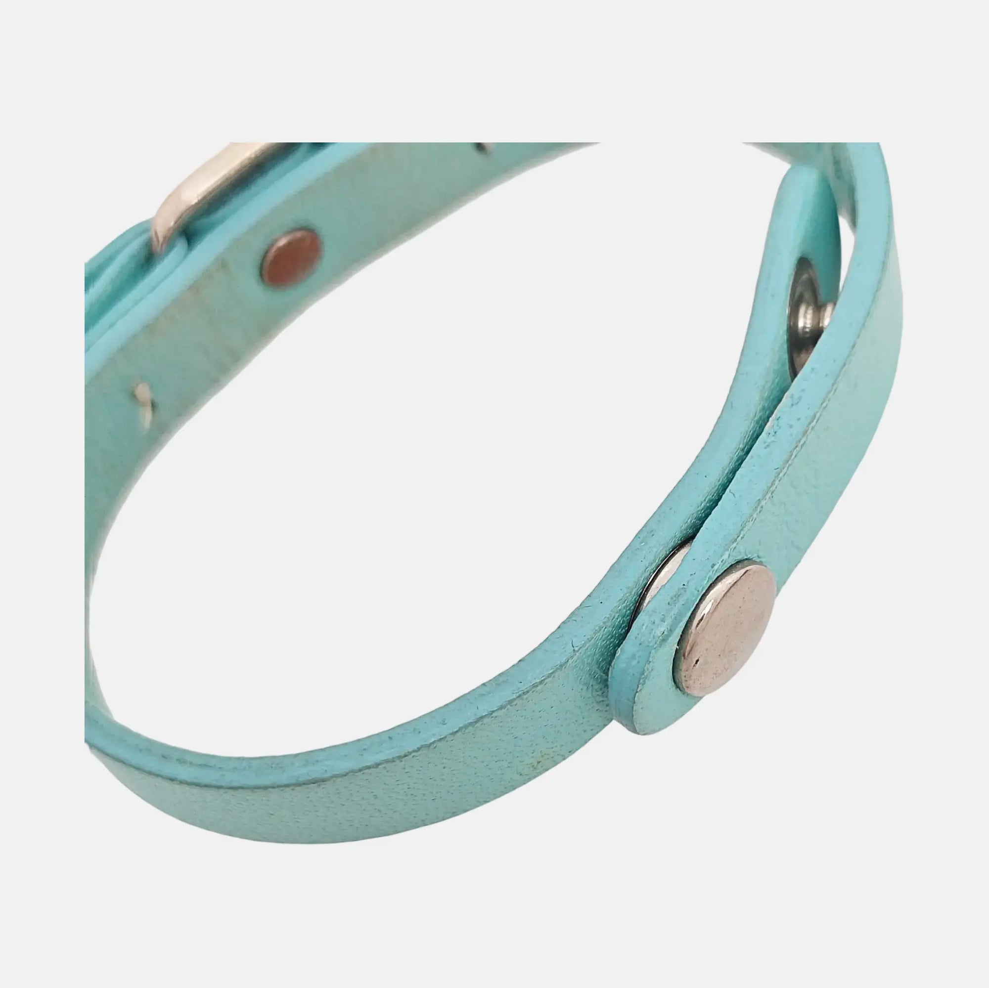 Leather Blue Bangle