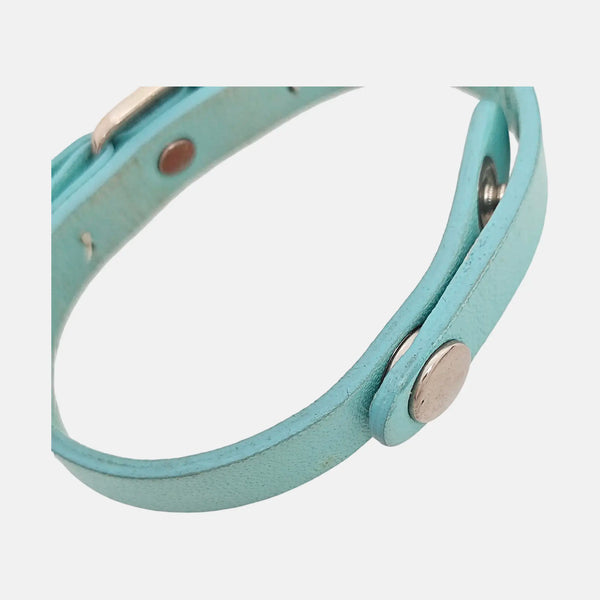 Leather Blue Bangle
