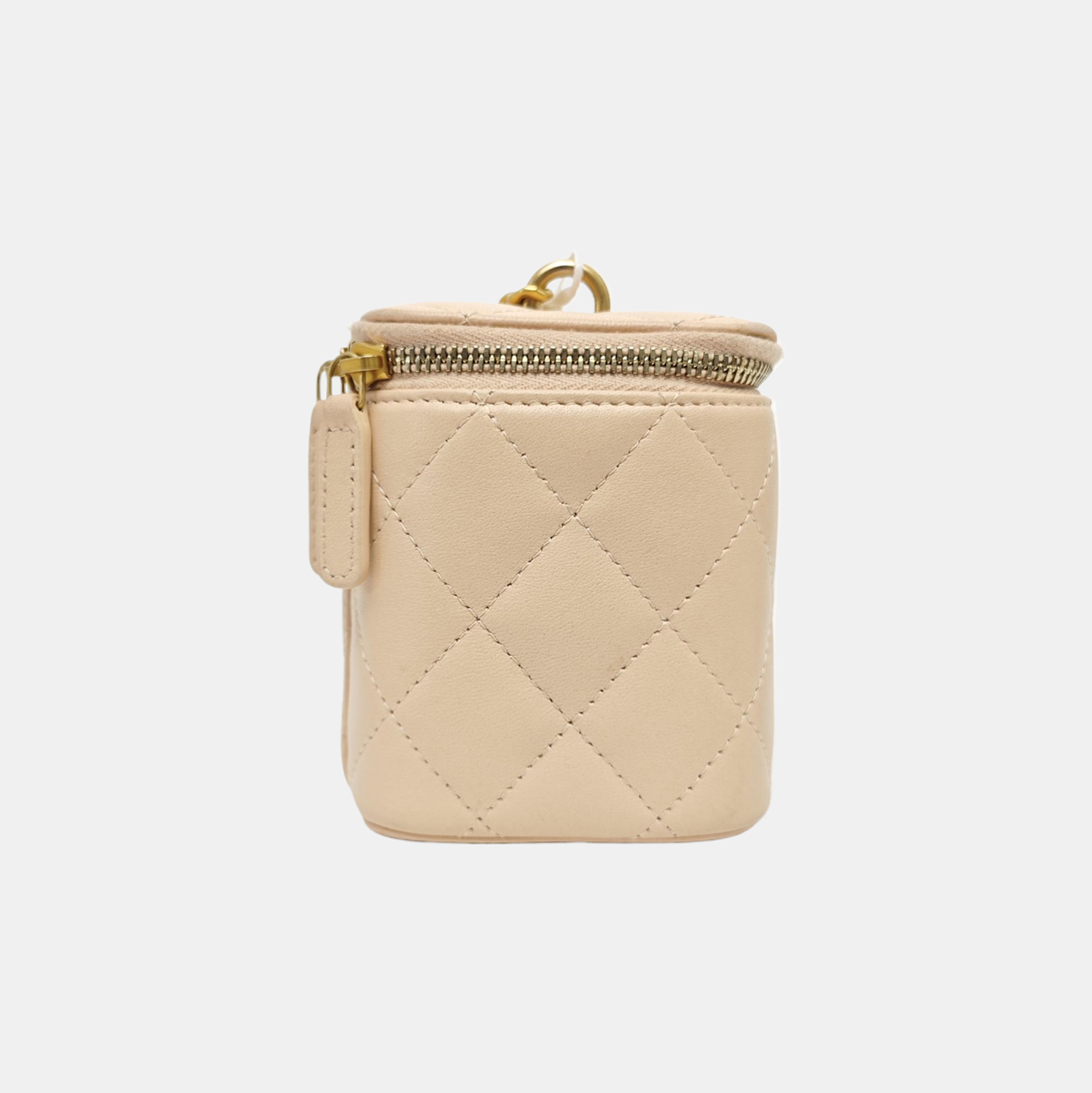 VANITY CASE Medium Quilted Lambskin Pink