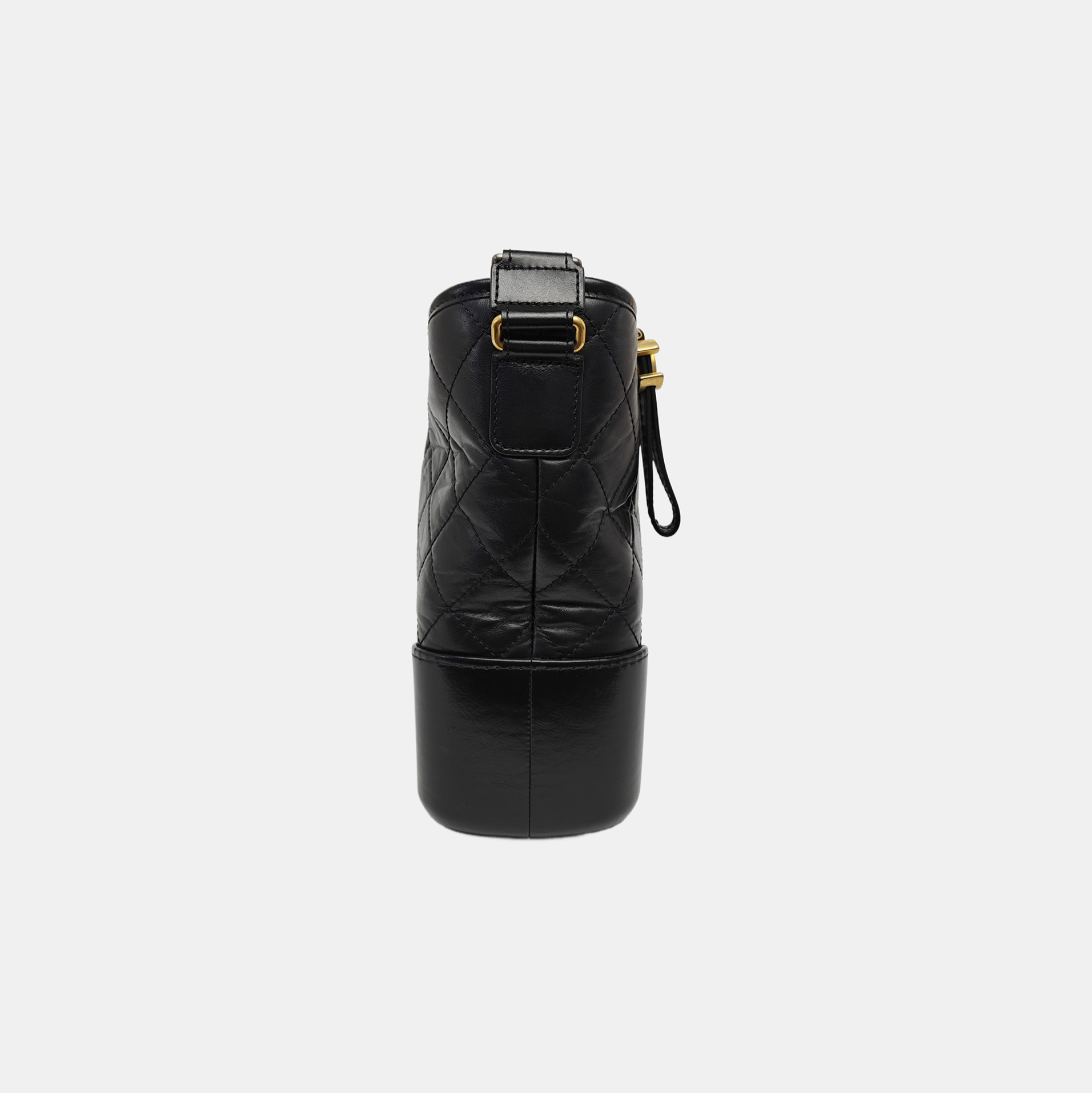 GABRIELLE Medium Quilted Calfskin Black