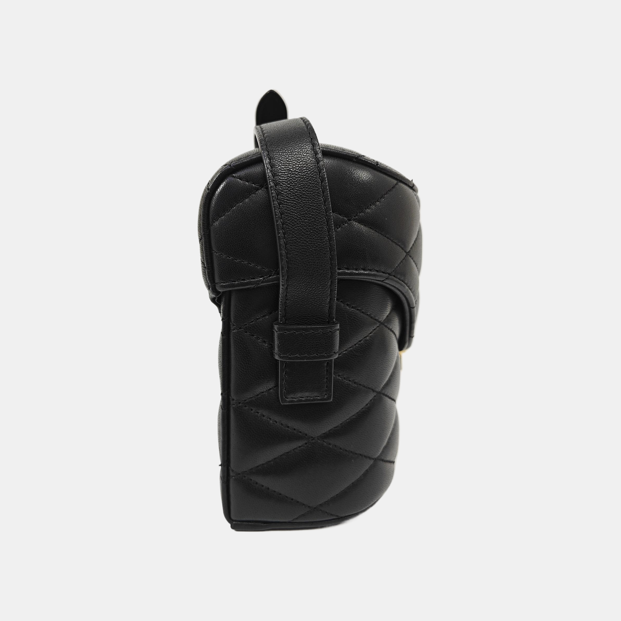 Quilted Lambskin Shoulder Bag Black