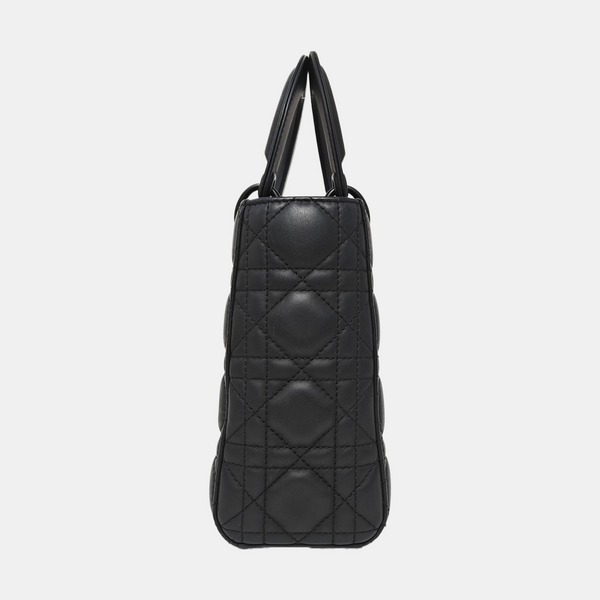 Lady Dior Small Cannage Calfskin Black