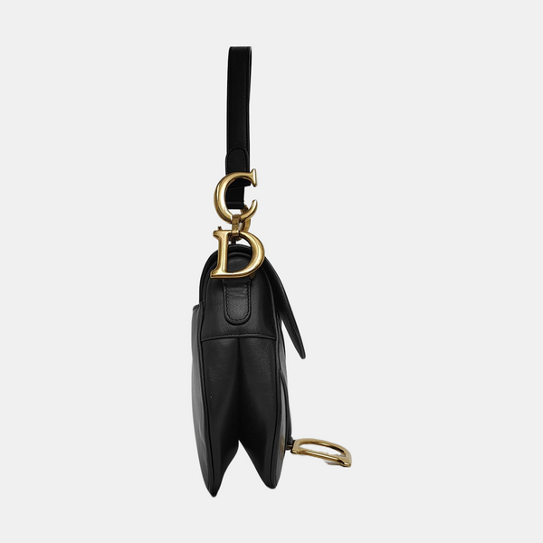 Saddle Small Calfskin Black