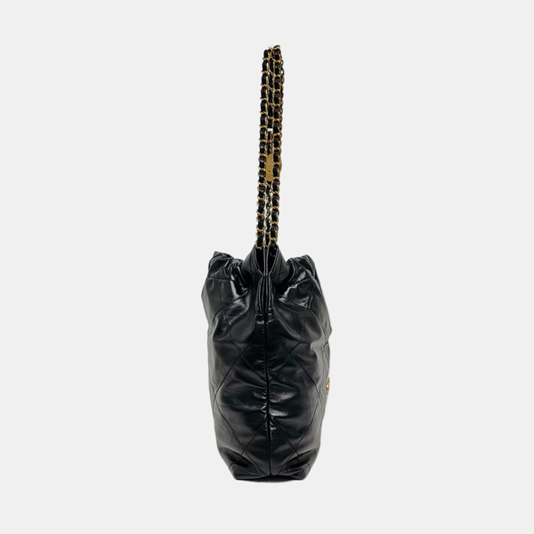 CHANEL 22 Small Quilted Calfskin Black