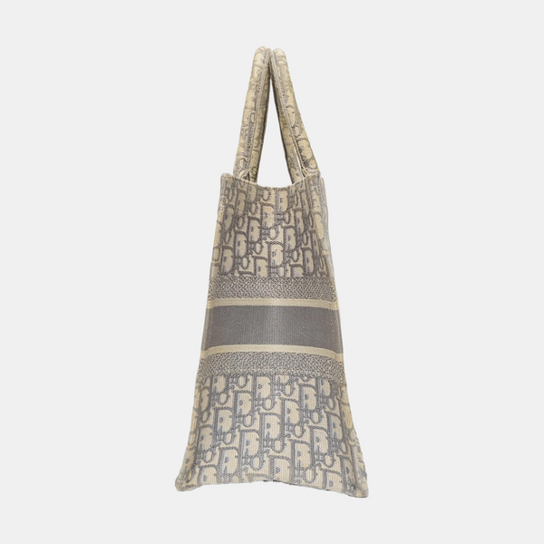 Book Tote Medium Oblique Canvas Gray