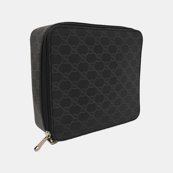 Monogram Leather Clutch Black