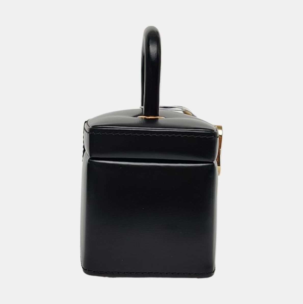 Calfskin Top Handle Bag Black