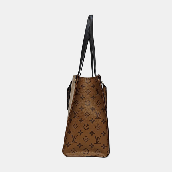 ONTHEGO MM Monogram Coated Canvas Brown
