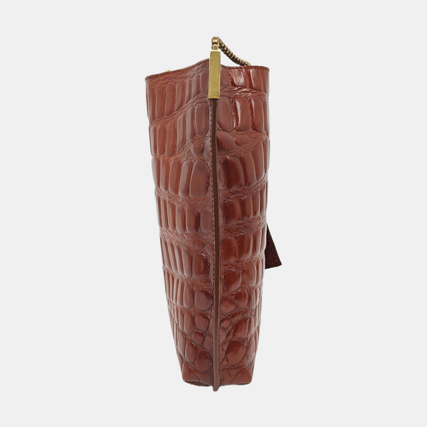 Calfskin Shoulder Bag Brown
