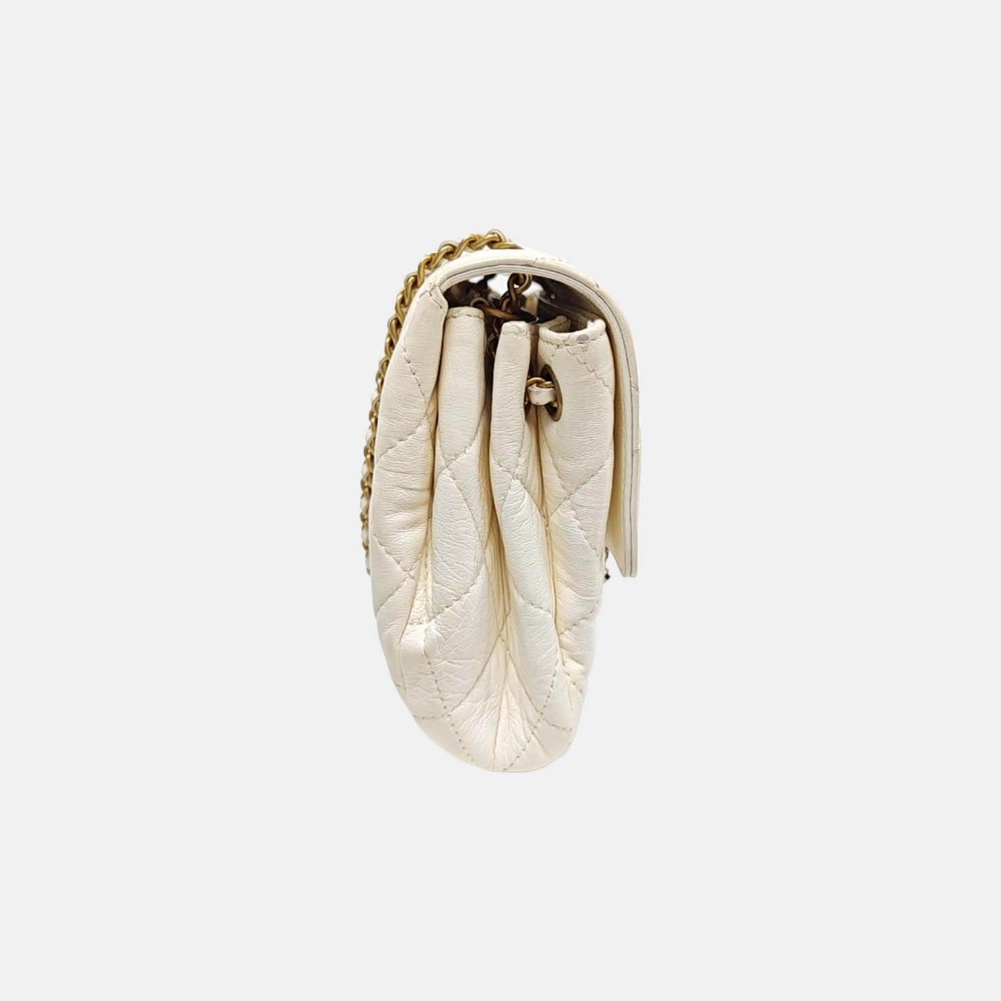 CLASSIC FLAP Mini Quilted Lambskin White