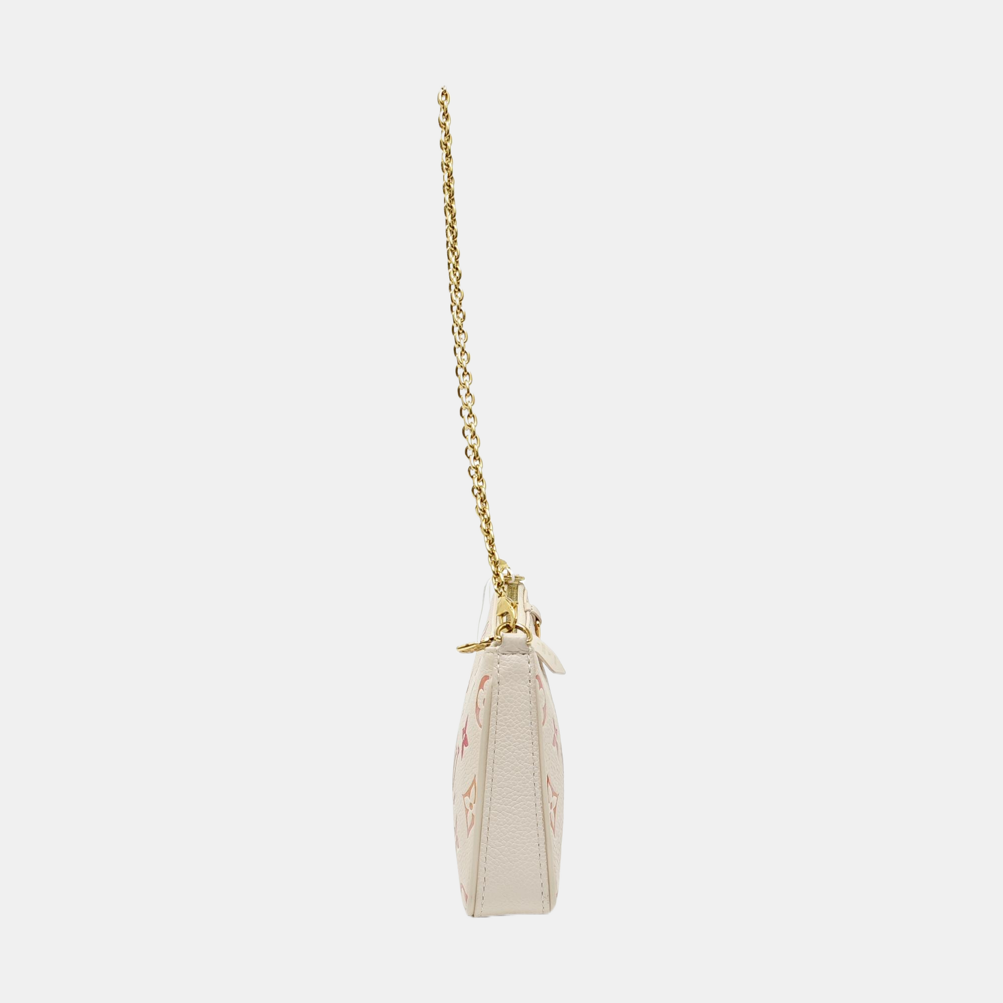 EASY POUCH ON STRAP Monogram Calfskin Beige