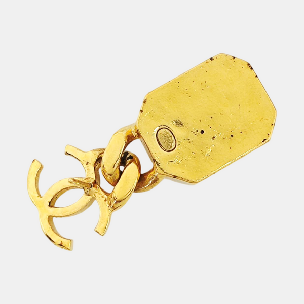 CC Logo Brass Gold Earrings
