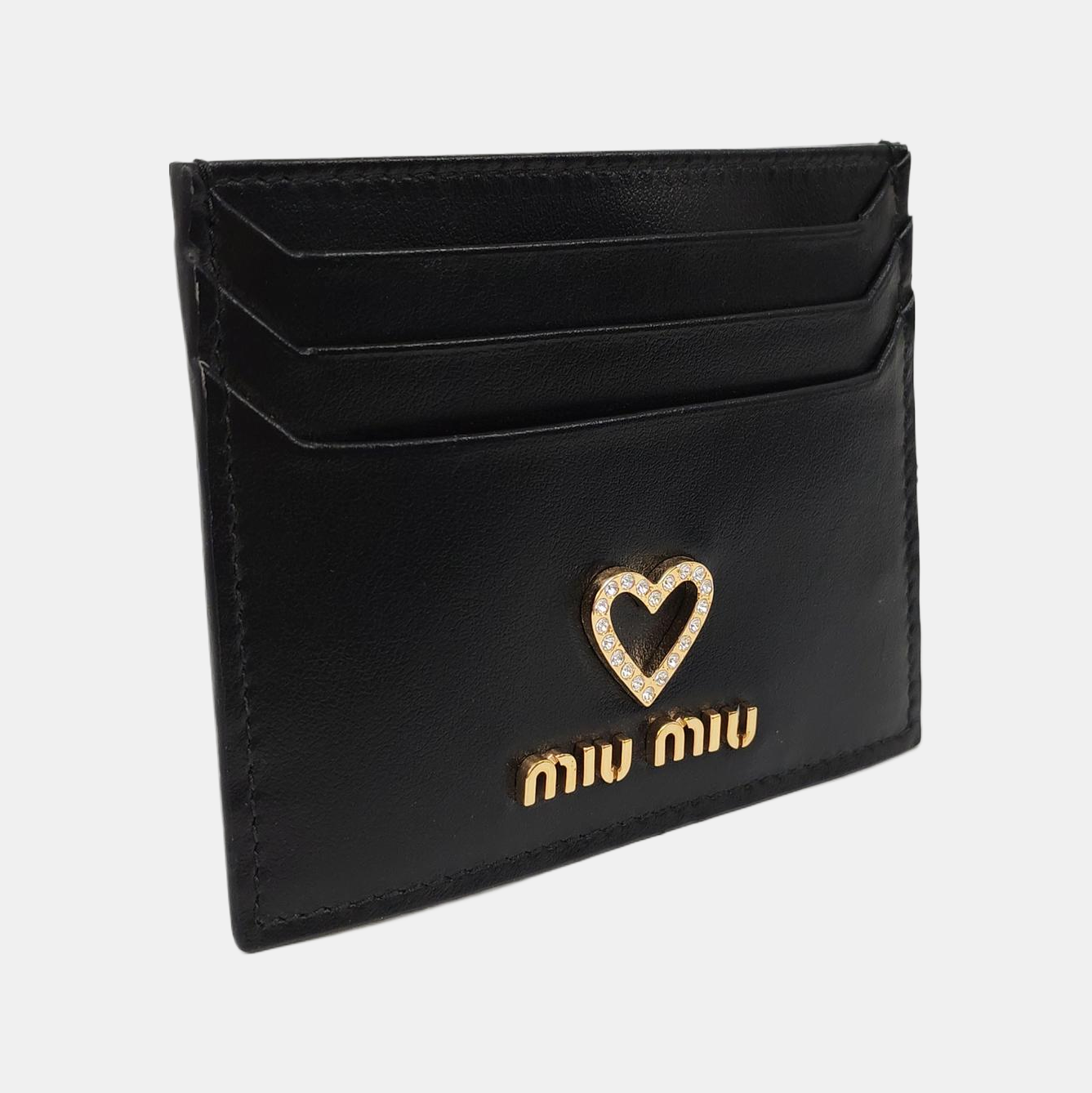 Love Calfskin Black Card Holder