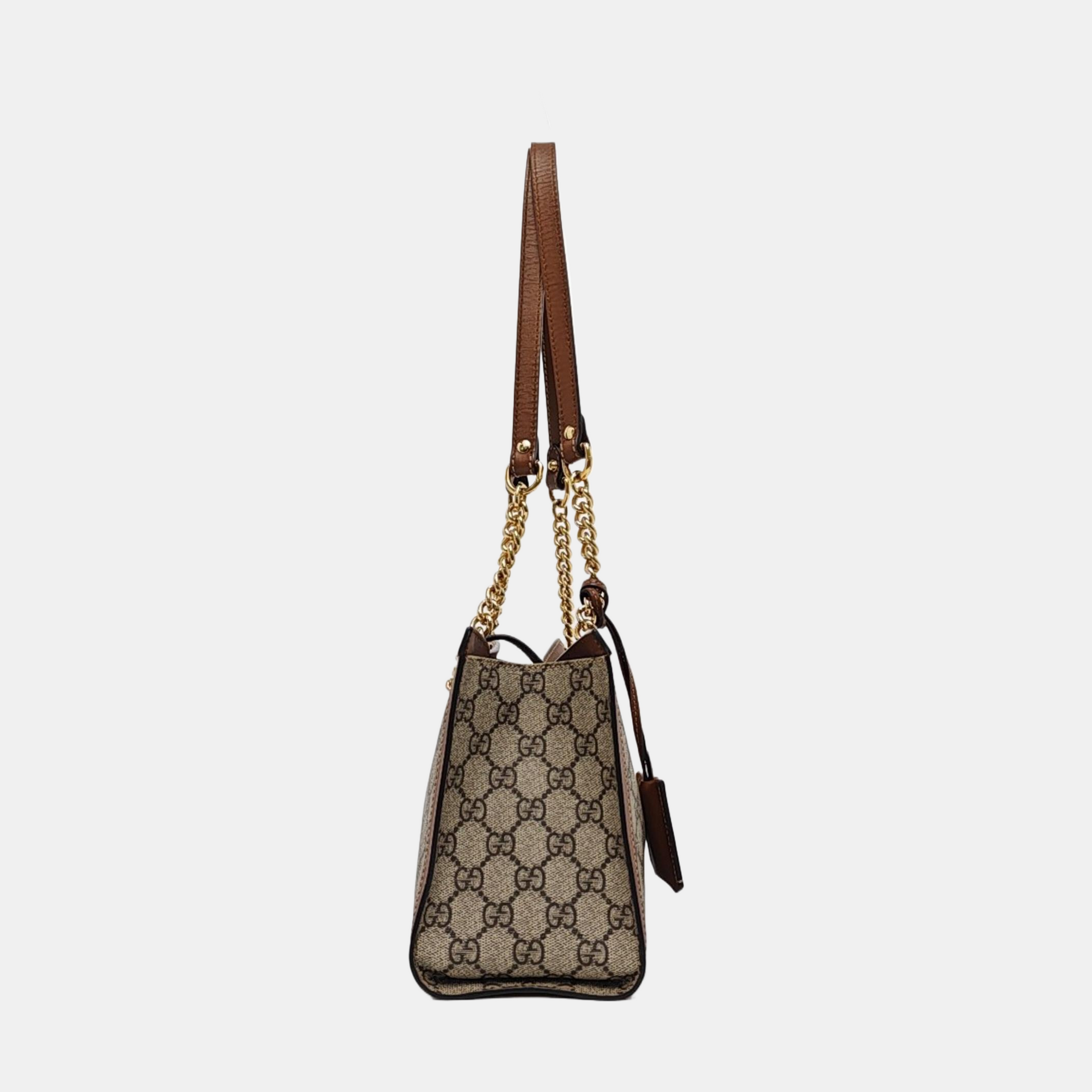 Padlock Small Monogram Coated Canvas Beige