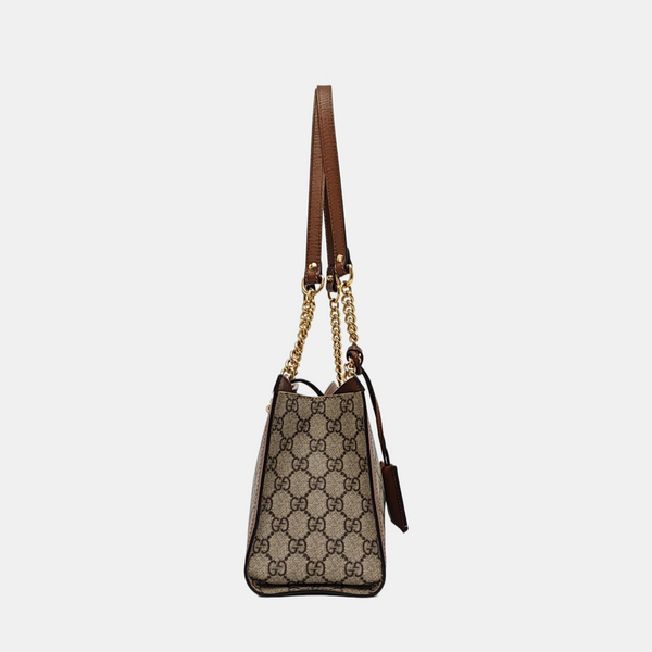 Padlock Small Monogram Coated Canvas Beige