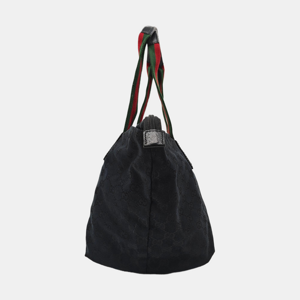 Monogram Canvas Tote Bag Black