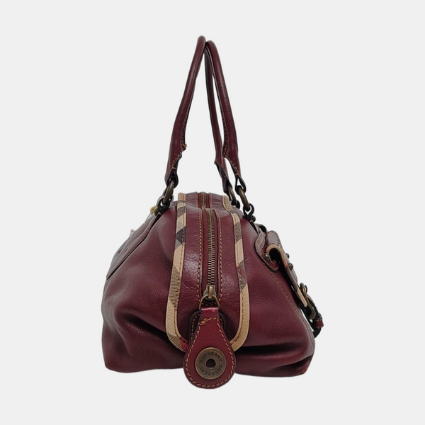 Calfskin Top Handle Bag Red