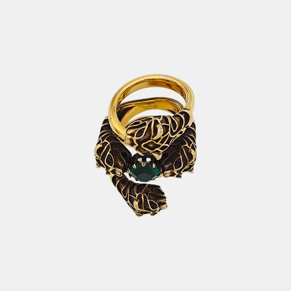 Le Marché Des Merveilles Crystal Gold Ring HK 14