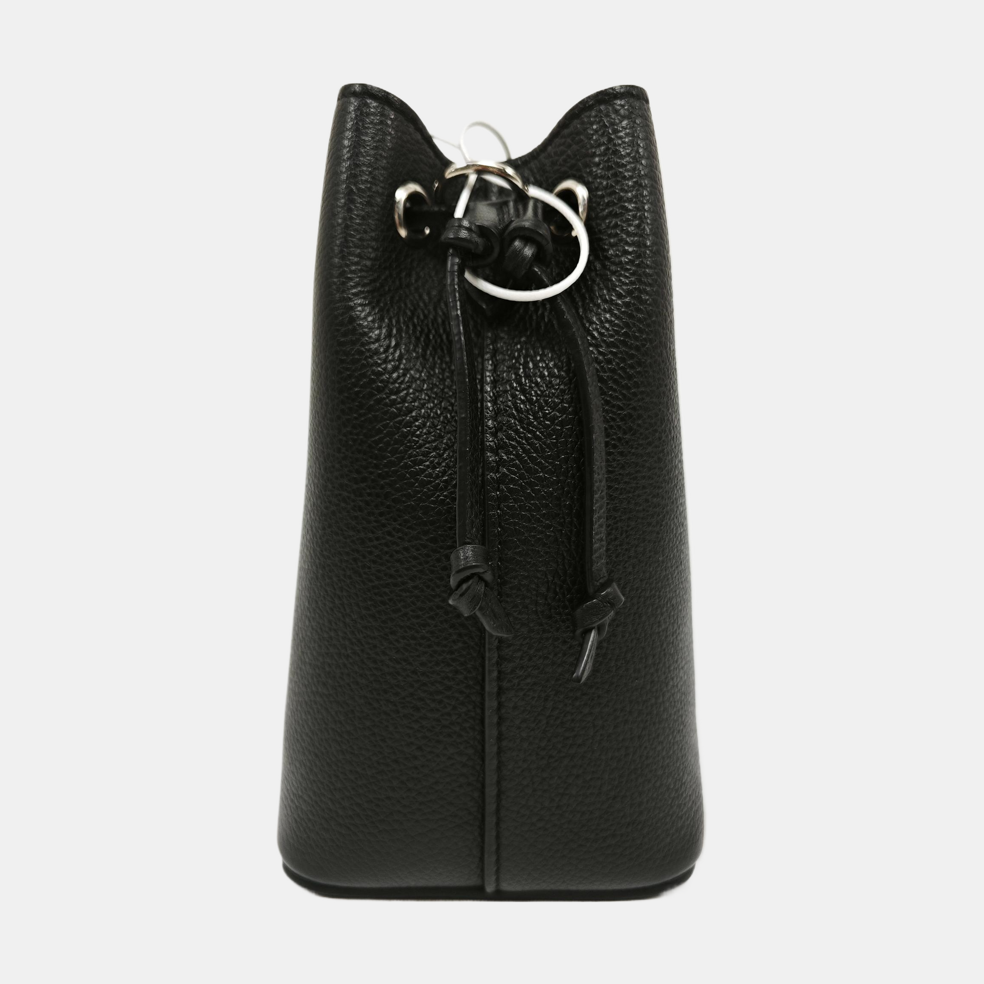 Authenticated pre-owned  LOCKME Nano Calfskin Black - Bucket Bag at Looply