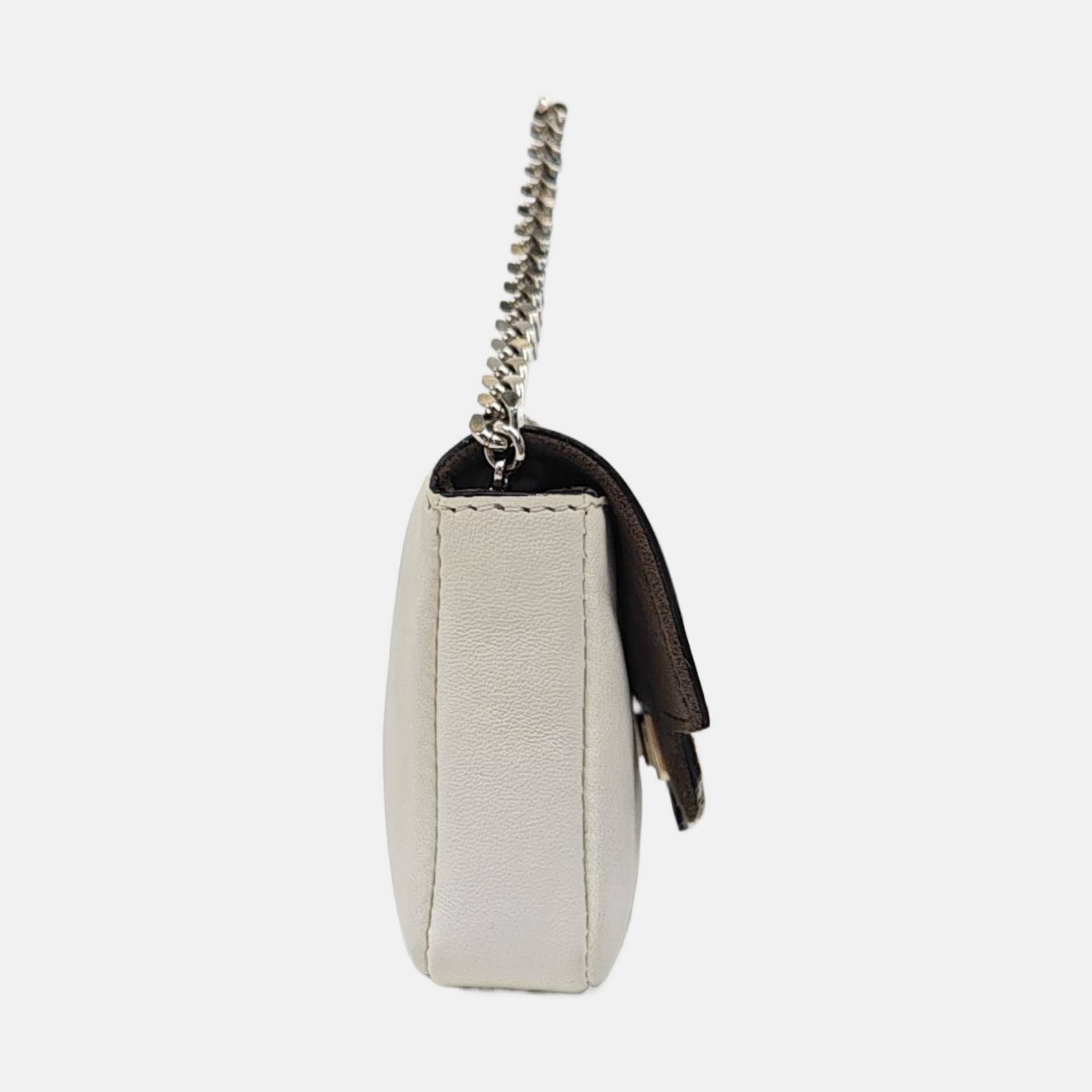Baguette Micro Calfskin White