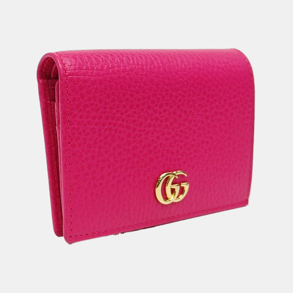 GG Marmont Mini Calfskin Purple Wallet