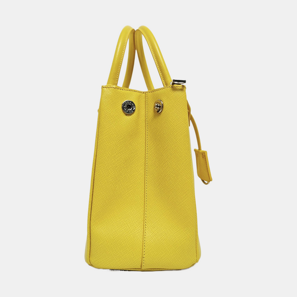 Authenticated pre-owned  Galleria Calfskin Yellow - Shoulder Bag at Looply