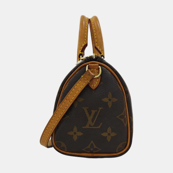 SPEEDY Nano Monogram Coated Canvas Brown