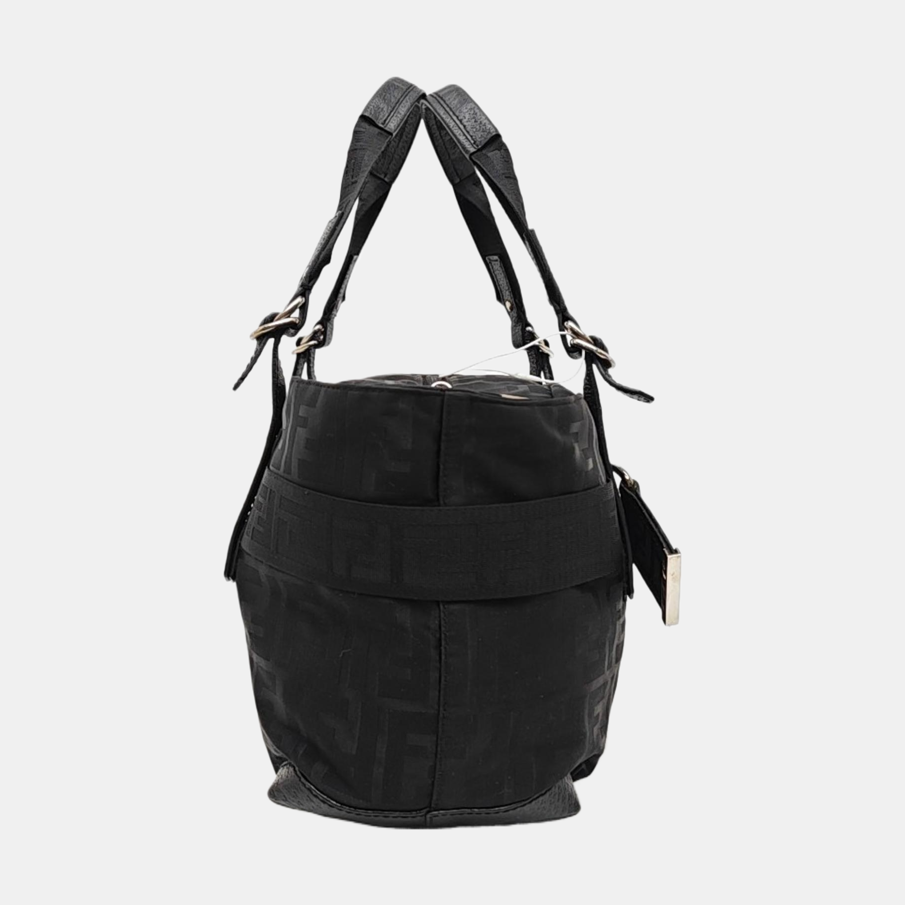 Fabric Top Handle Bag Black