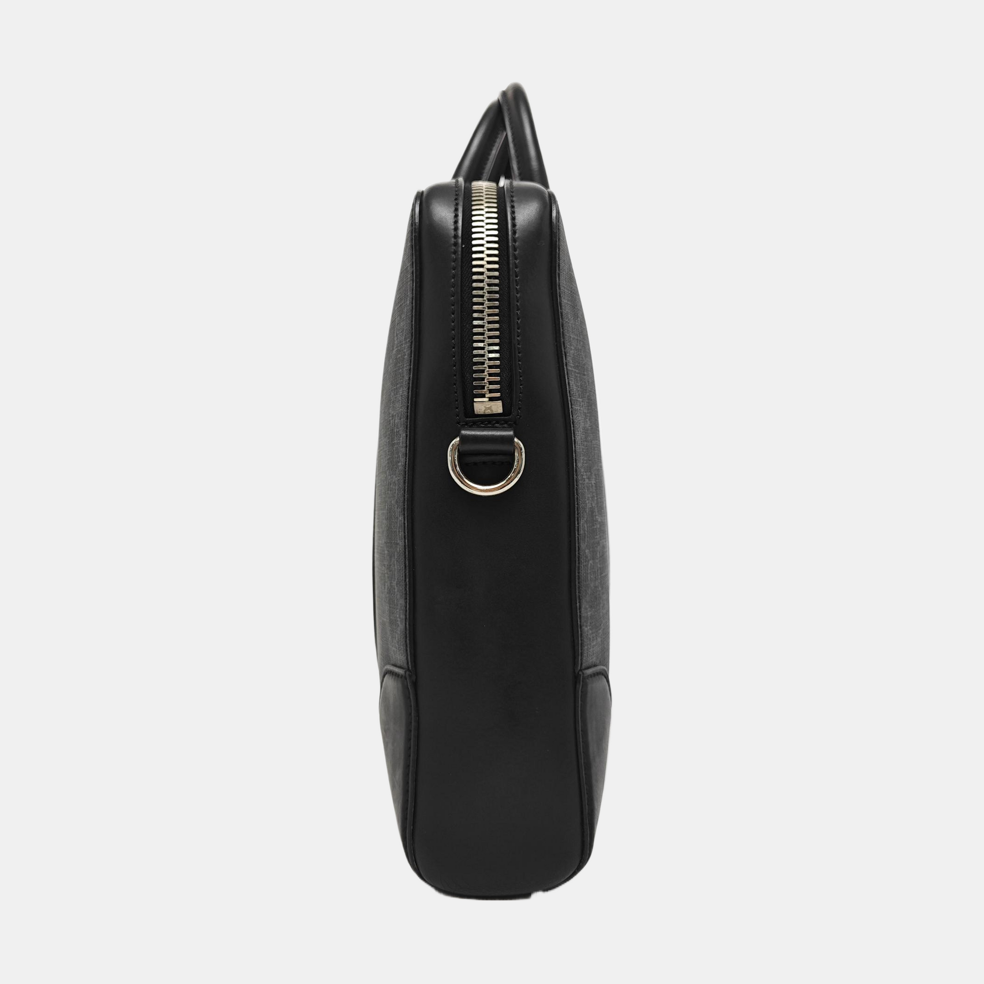 Monogram Coated Canvas Top Handle Bag Black