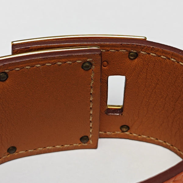 Kelly Dog Leather Orange Bangle
