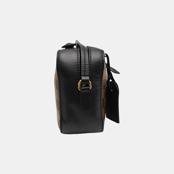 SANTA MONICA Damier Ebene Coated Canvas Brown